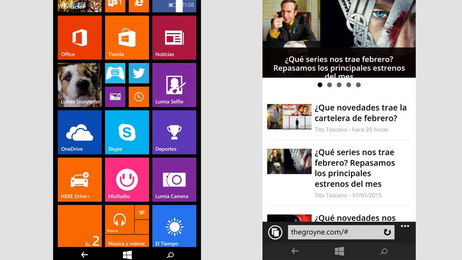 Nokia Lumia 735 sistema operativo