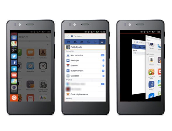 Aplicación web de Facebook: Lanzador, app y multitarea