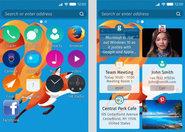 Firefox OS 2.5 Pinned Apps